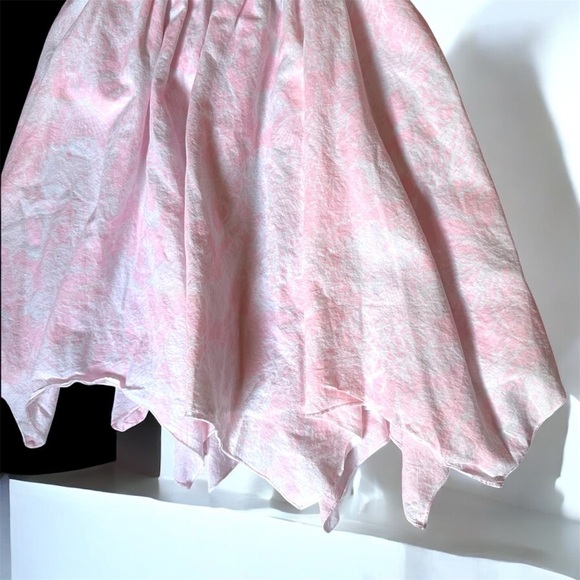 Max Studios Girl Sz 7 Light Pink Bandana Babydoll Dress Asymmetrical Sleeveless - Picture 4 of 9